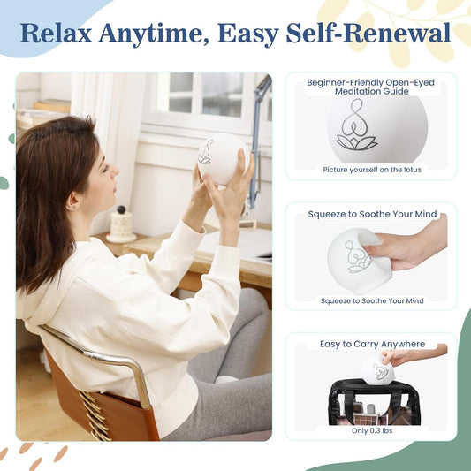 Syrinx Guided Meditation Light with Rhythmic Glow for Relaxation and Focus