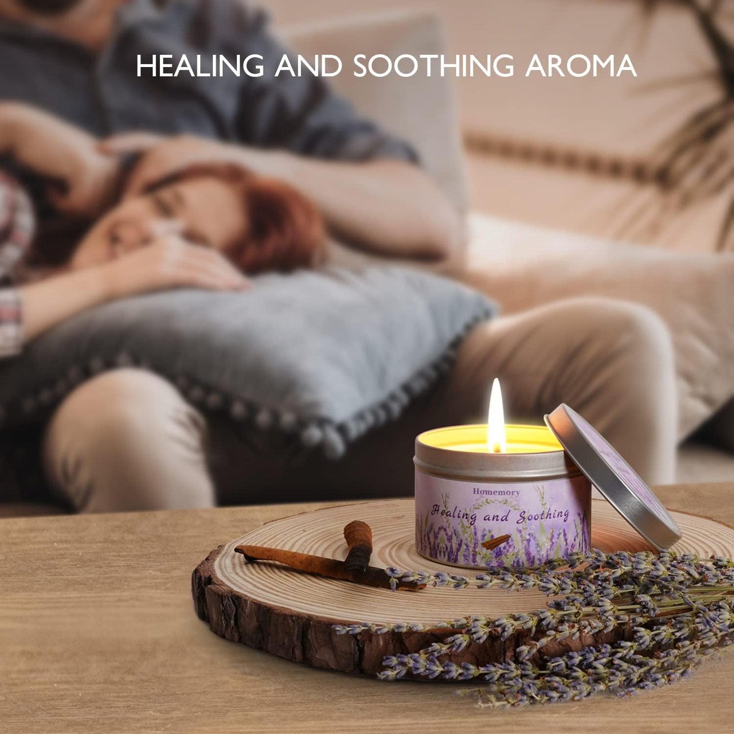 Homemory Scented Candles for Home Lavender and Jade Sandalwood