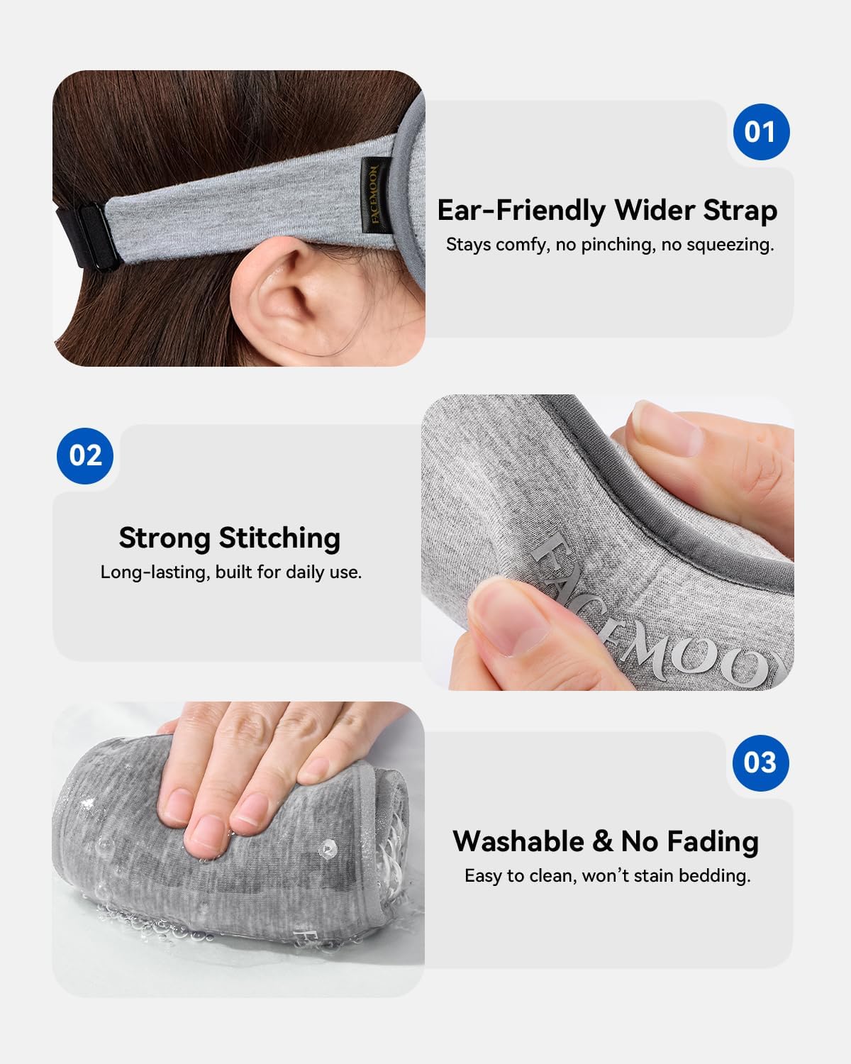 Weighted 3D Contoured Eye Mask for Sleeping and Meditation