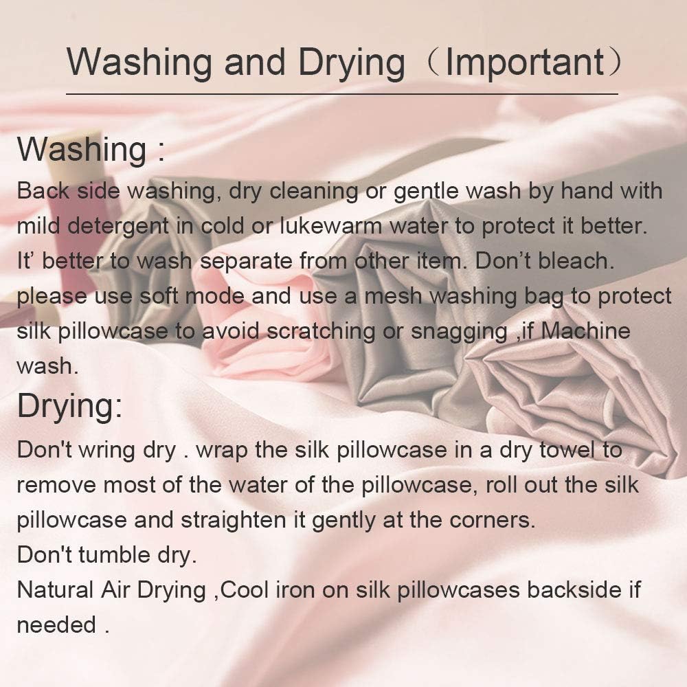 100% Mulberry Silk Pillowcase for Hair and Skin Grey Standard 20x26in