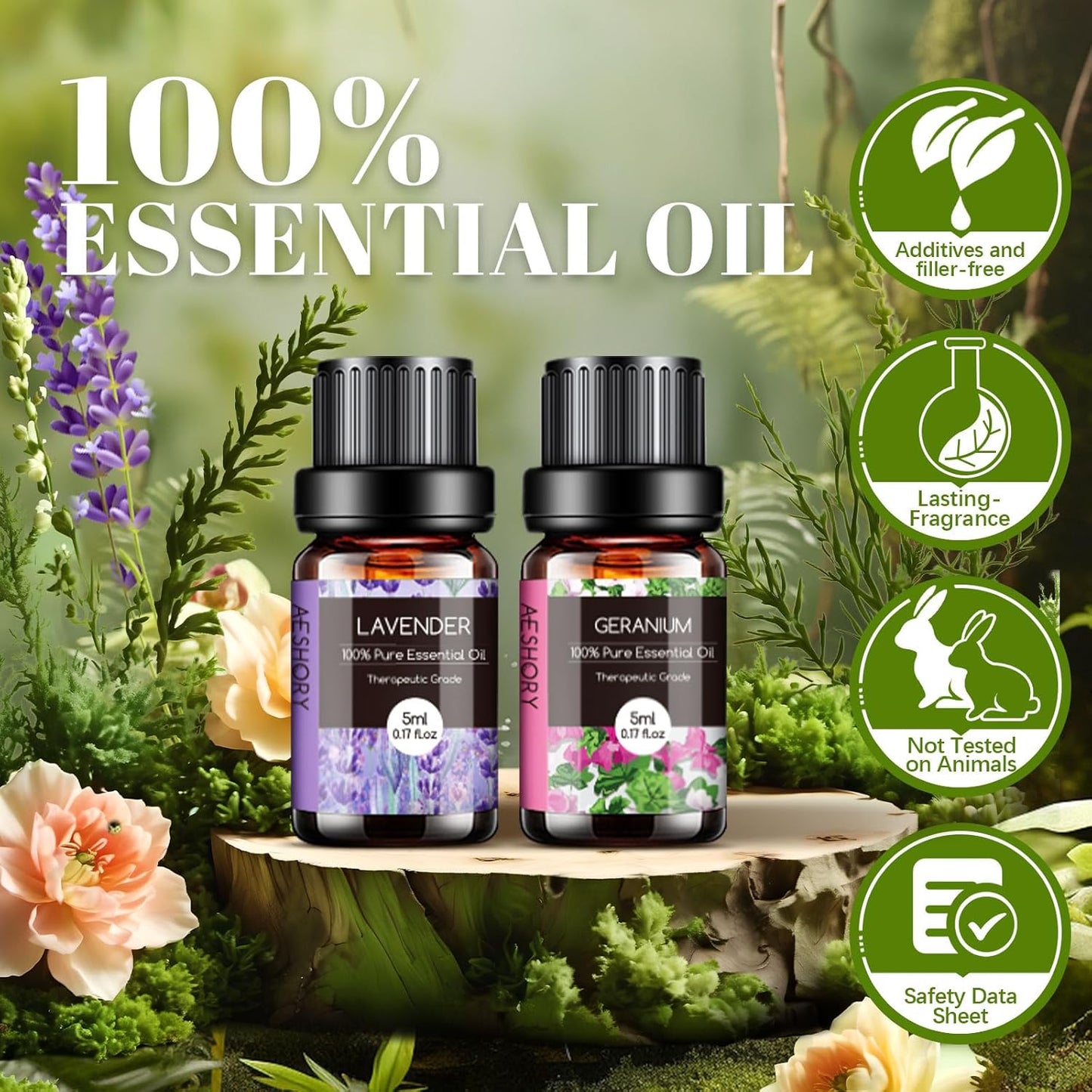 Essential Oils Set 26x5ml Pure Aromatherapy Kit for Diffuser and Self-Care