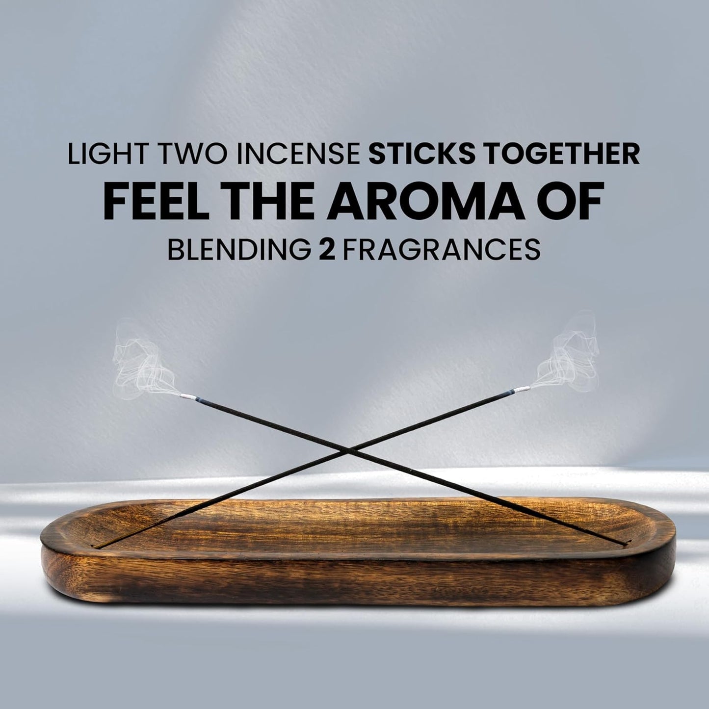 Handmade Wooden Incense Holder and Ash Catcher Tray 11x4x1.2 Inches