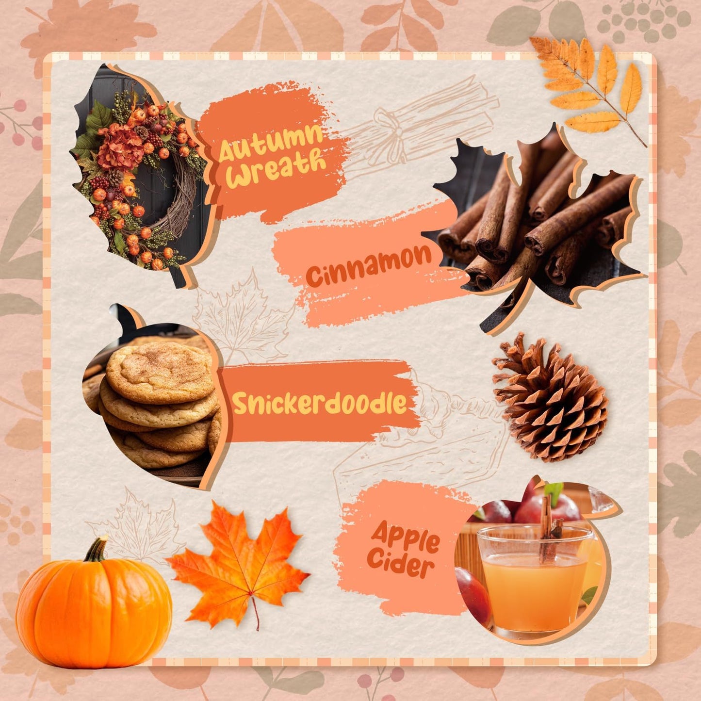 Autumn Scented Soy Wax Melts Gift Set 8x2.6oz