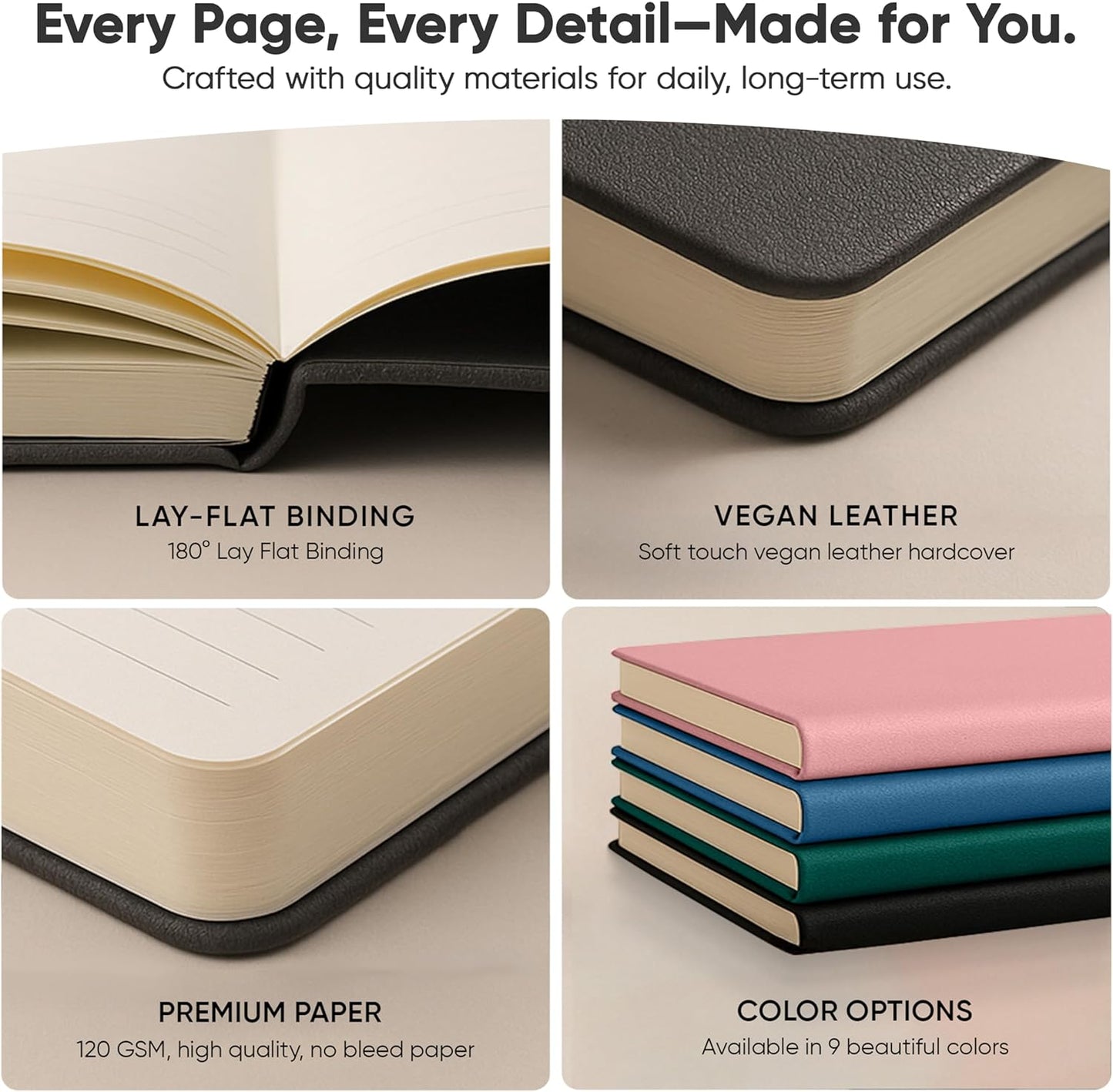 Best Daily Journal - Daily Gratitude and Manifestation Journal with Guided Prompts A5 Black