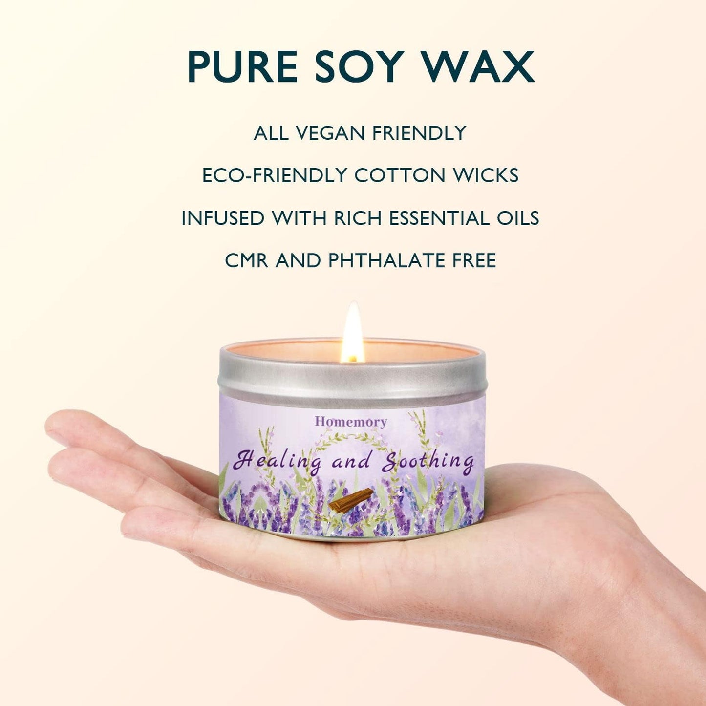 Homemory Scented Candles for Home Lavender and Jade Sandalwood