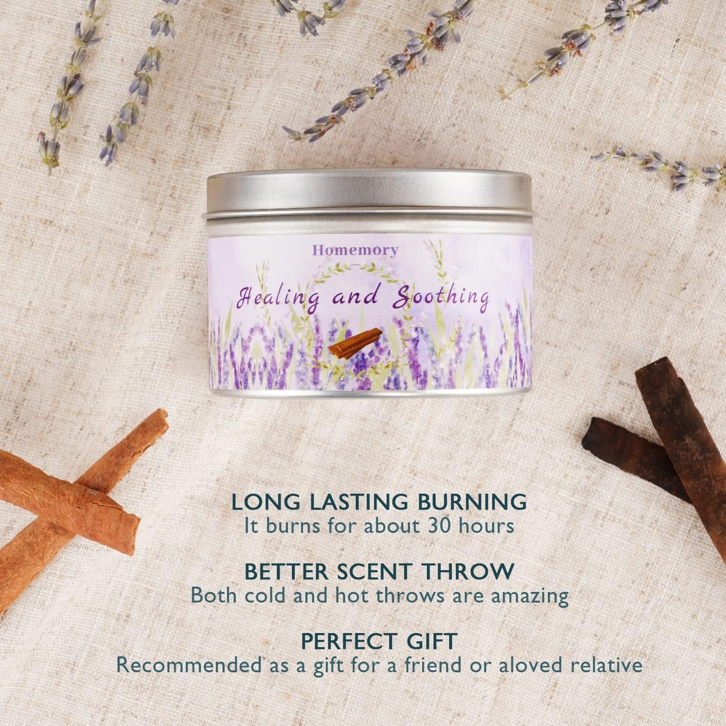 Homemory Scented Candles for Home Lavender and Jade Sandalwood