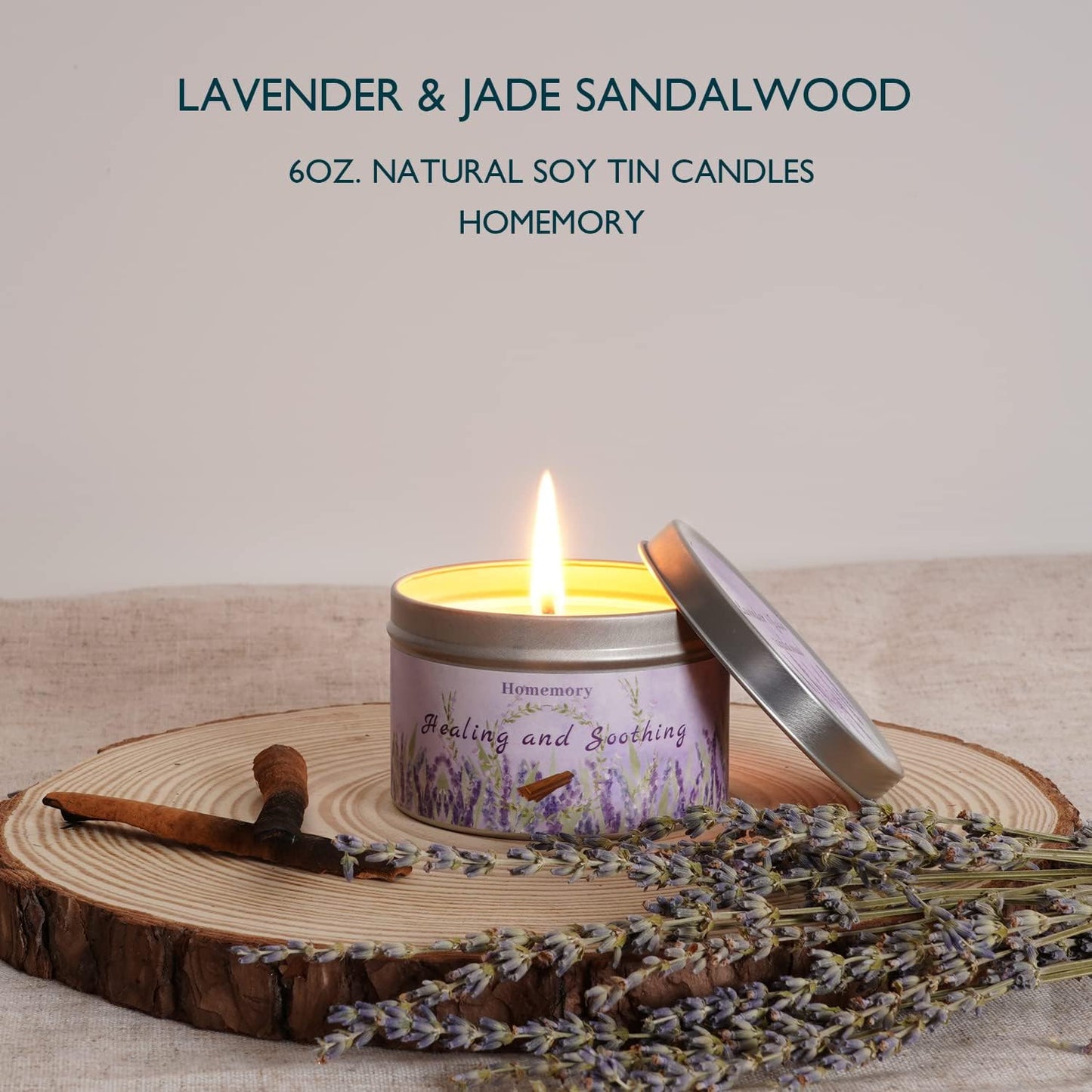 Homemory Scented Candles for Home Lavender and Jade Sandalwood