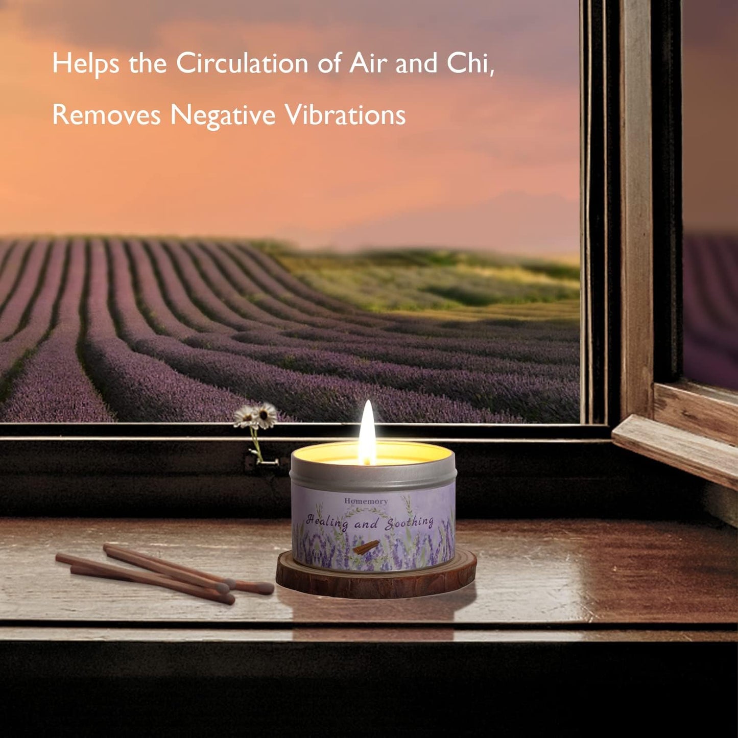 Homemory Scented Candles for Home Lavender and Jade Sandalwood