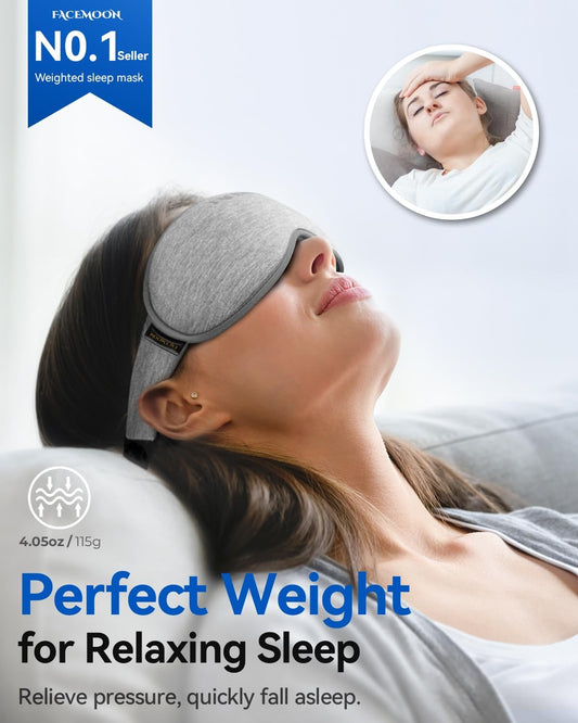 Weighted 3D Contoured Eye Mask for Sleeping and Meditation