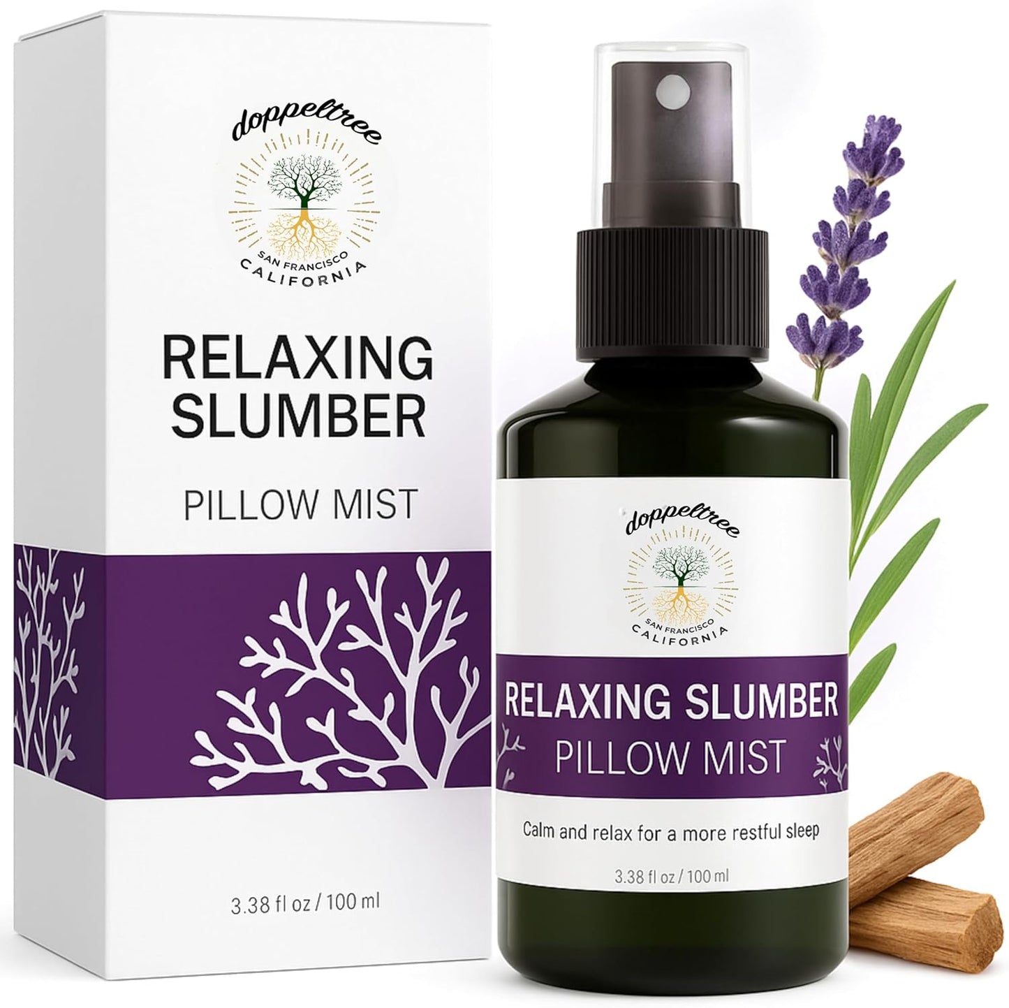 Doppeltree All Natural Lavender Pillow Spray for Sleep
