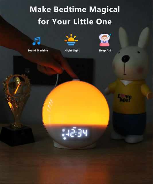Smart Wake-Up Light Alarm Clock with Sunrise and Sunset Simulation